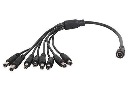 GLINK CCTV-1/8 หางกระรอก สาย DC 1ออก 8 (8-Way Power Splitter Cable ) SKU-02991