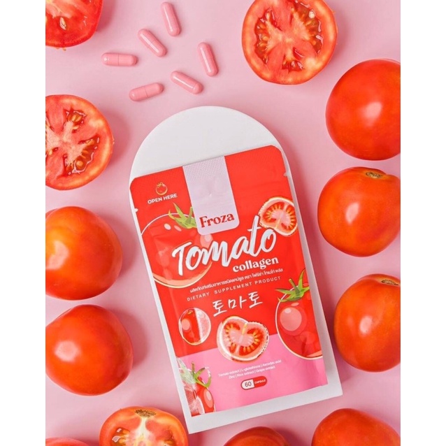 Froza Tomato Collagen 60 cap ผลิตภัณฑ์เสริมอาหาร โฟร์ซ่า มะเขือเทศและคอลลาเจน