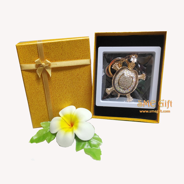 พวงกุญแจ เต่าประดับคริสตัล พร้อมกล่องของขวัญ Turtle Key-01 ชิ้น