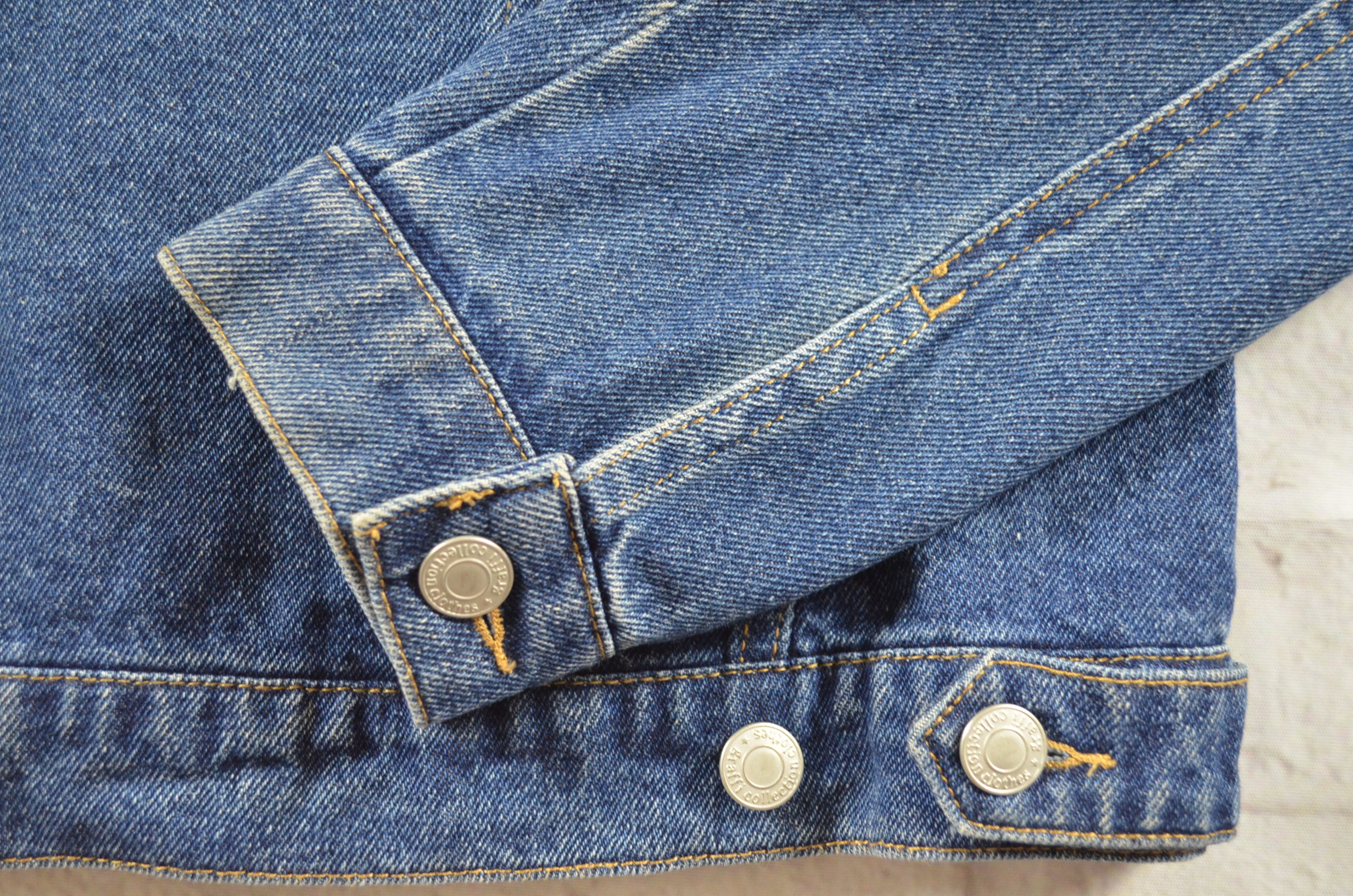 graff อกจริง35' (S) เสื้อแจ็คเก็ตยีนส์ เสื้อยีนส์แขนยาวหญิงชาย เนื้อผ้านุ่มไม่แข็ง สียีนส์มีเป๋าข้างเป๋าใน