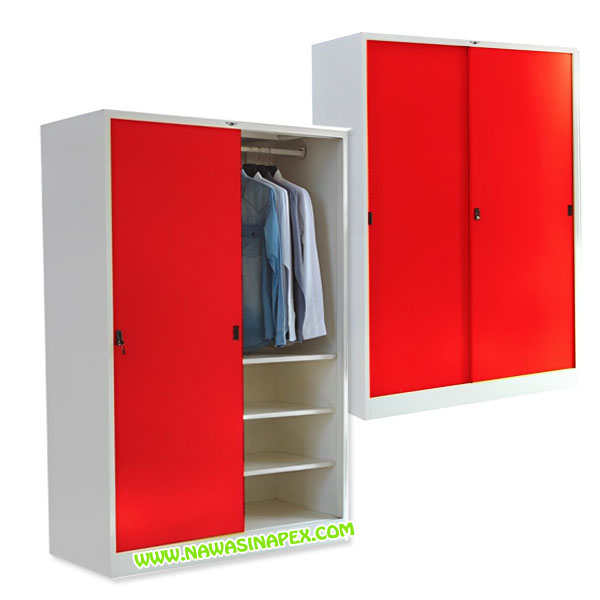 ตู้เสื้อผ้าเหล็ก WS4F บานเลื่อนทึบ