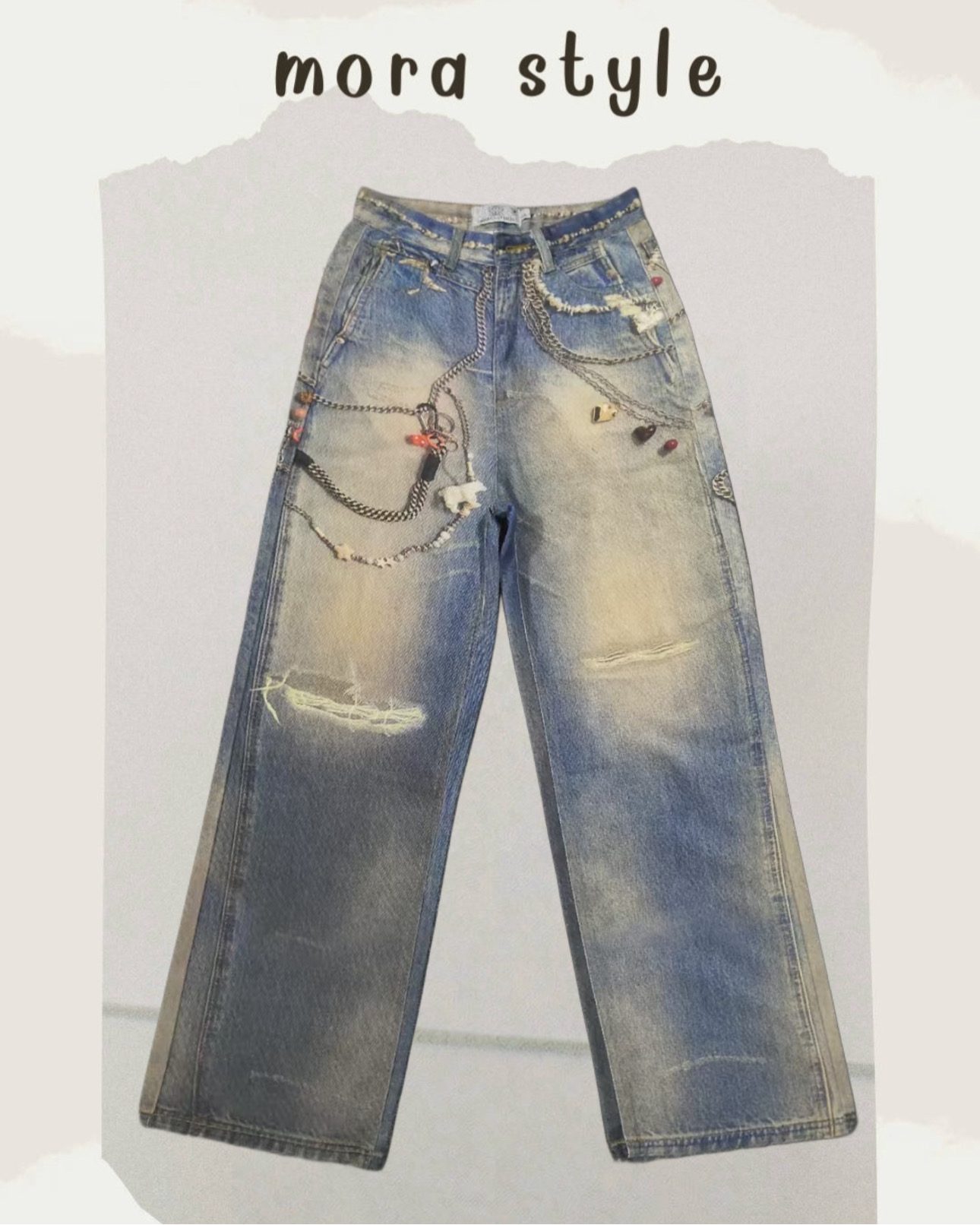 กางเกงยีนส์ขายาวBaggy Jesnsพิมพ์ลาย3Dทั้งตัว กราฟฟิคงานไฮเอนด์ ทรงสวยแพตเทิร์นเป๊ะแต่งขาดนิดๆ รุ่นนี้ สามารถใส่แมทได้หลายแบบในสไตล์เท่ๆคูลได้เลยค่าา