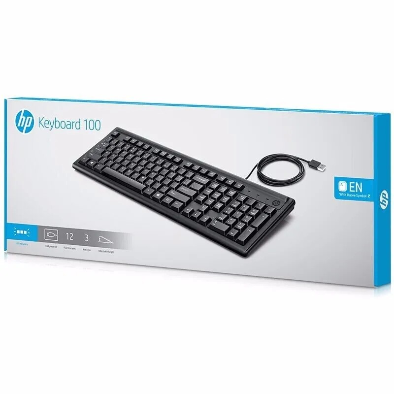 K-100 HP Gaming Keyboard USB มีไฟ KB-UB-HP-K100B
