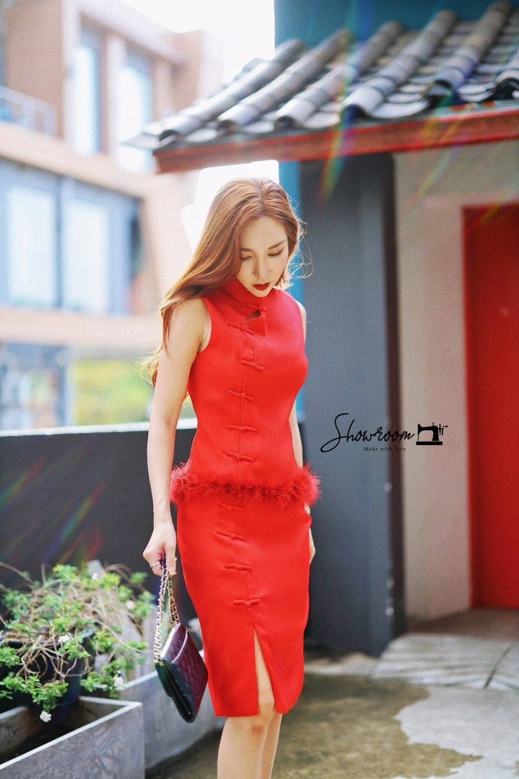 𝑪𝒉𝒊𝒏𝒆𝒔𝒆 𝒇𝒆𝒂𝒕𝒉𝒆𝒓 𝒔𝒌𝒊𝒓𝒕 𝒔𝒆𝒕 เรียบหรูดูแพงกับกี่เพ้าเซ็ตรุ่นนี้ แต่งขนดูมีดีเทลค่ะ