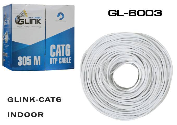 GL-6003 GLINK CAT6 UTP CABLE 305M INDOOR NW-GL-UT-CAT62