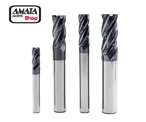 Endmill 6.0 mm. 4 ฟัน สำหรับเหล็กเหนียว HRC50 (6x6Dx22Cx75L)