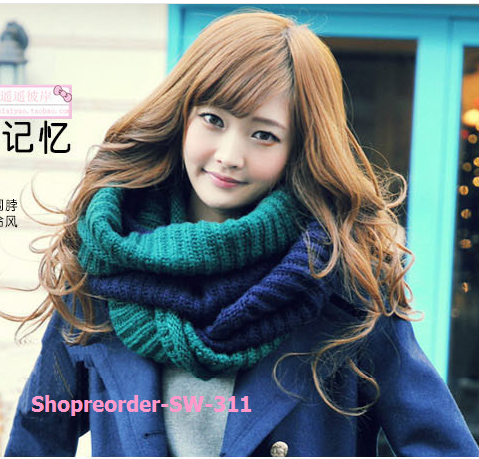 ผ้าพันคอขนสัตว์สำเร็จรูป เพิ่มความอุ่น ขนาด 120x35 cm