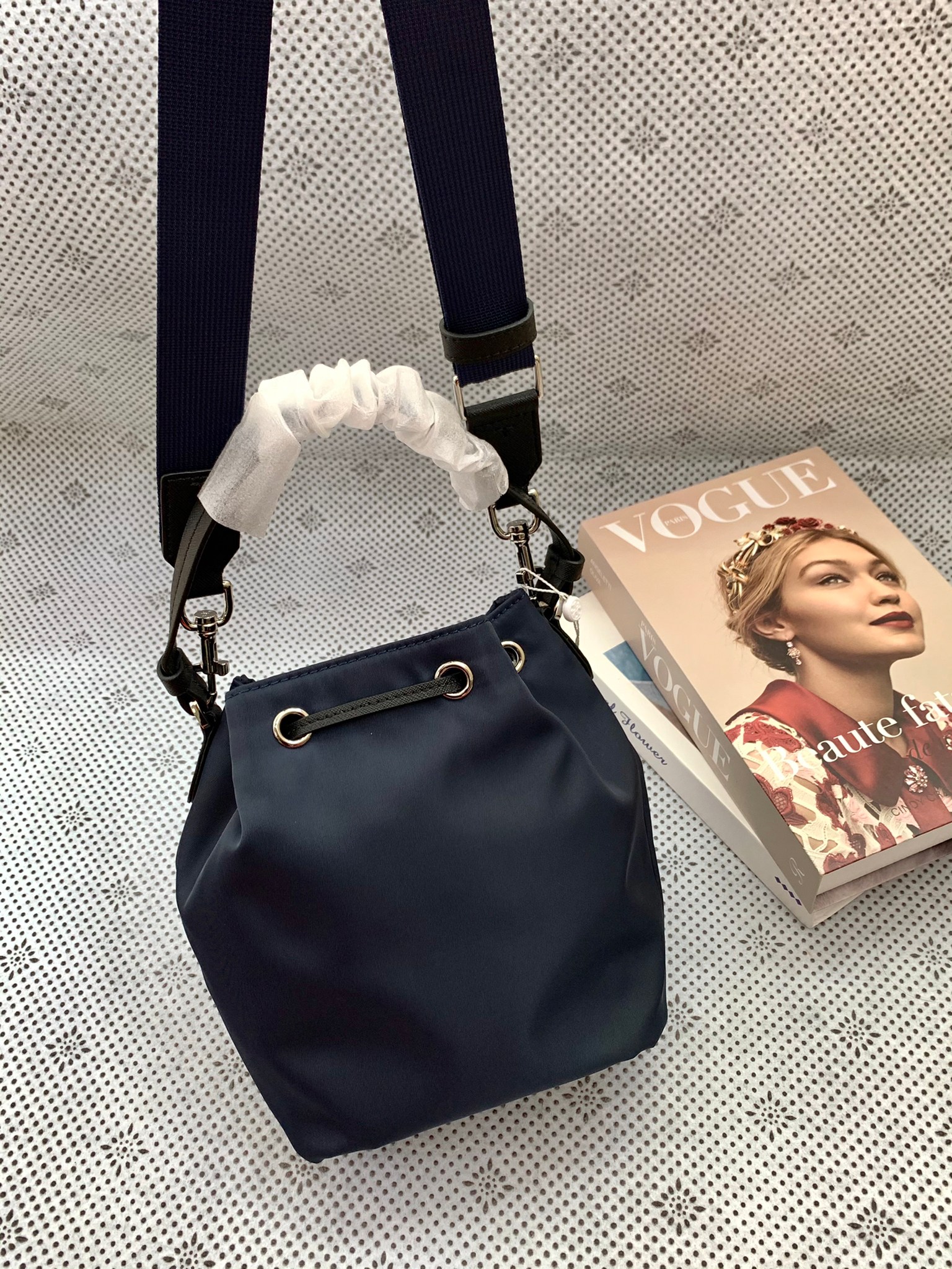กระเป๋าสะพายไฮโซแบรนด์เนมทอรี่เบิร์ชทรงบัคเก็ตขนมจีบ TORY BURCH VIRGINA BUCKET BAG(134652)