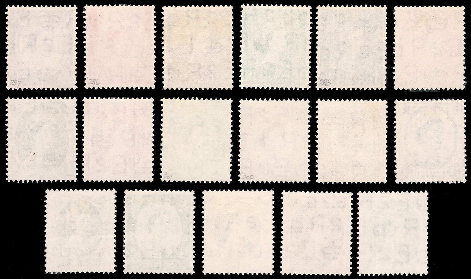 1955-1957 GB No.317-333