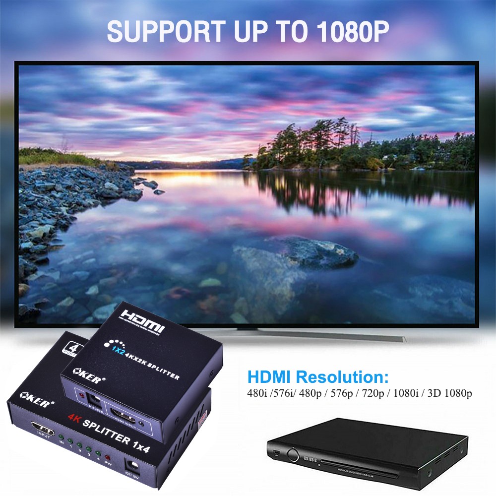 OKER HDMI SPITTER 1 : 4 1080P DA-GO-HM-PC011