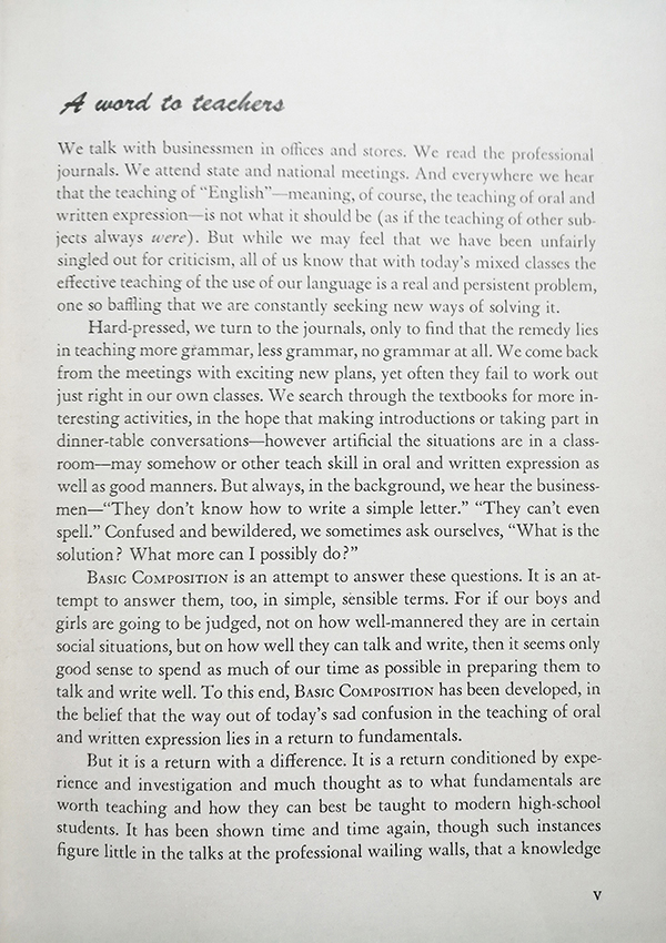 Basic Composition Book One