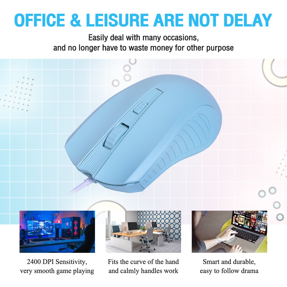 M217 OKER MOUSE USB LED 2400DPI SKU-02943