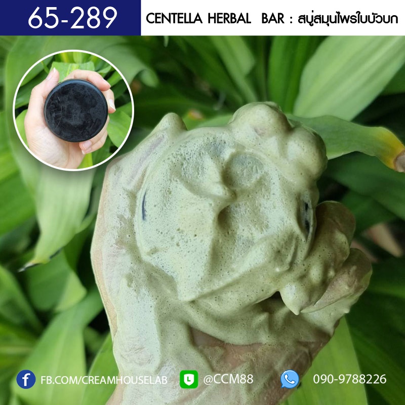 สบู่สมุนไพรใบบัวบกอัดก้อน - Centella Herbal Bar