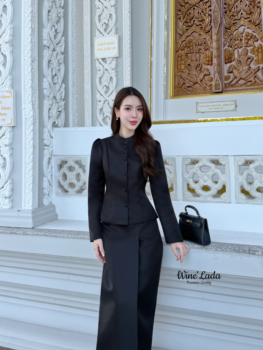 Set 2 Pcs. เซ็ทชุดไทยผ้าไหมเสื้อแขนยาว มาพร้อมกับกระโปรงผ้าไหม ทรงสอบเข้ารูป จะงานราช งานบุญ ได้หมดเนื้อผ้าใส่สบาย ทรงสวยมากค่ะ เป๊ะและเข้ารูป ใส่แล้วผอมเพียว กระโปรงซับในทั้งตัว ใครได้ลองแล้วจะหลงรักค่าา รับรองคุ้มเว่อร์ งานสวยมากค่ะ #Wine'Lada