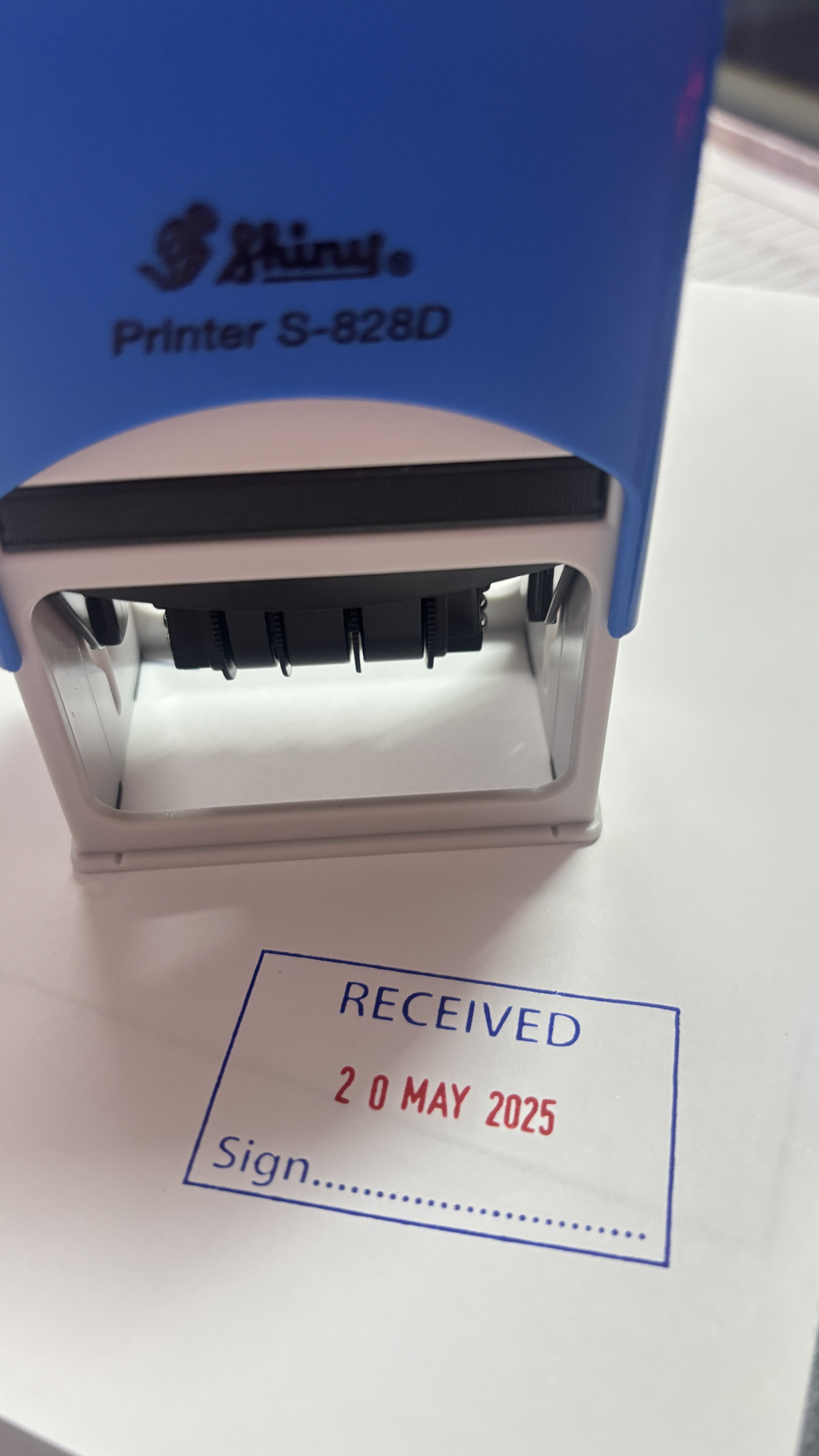 ตรายาง S-828D หมึก 2 สี