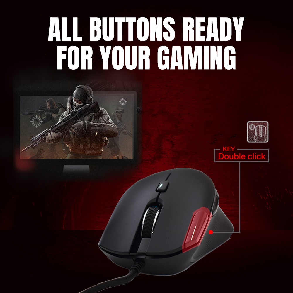 OKER M289 MOUSE MACRO USB 7200DPI ESPORTS RGB BACKLIT SKU-02951