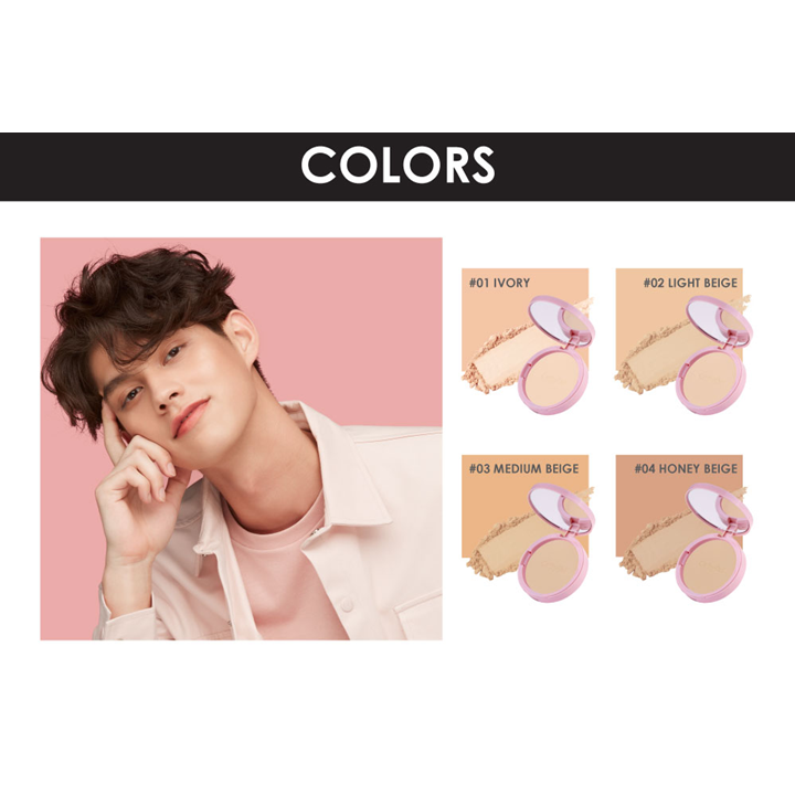 Cathy doll nude matte skin fit powder pact spf30 pa+++ 12g. แป้งผสมรองพื้นผิวนู้ด เคที่ดอลล์