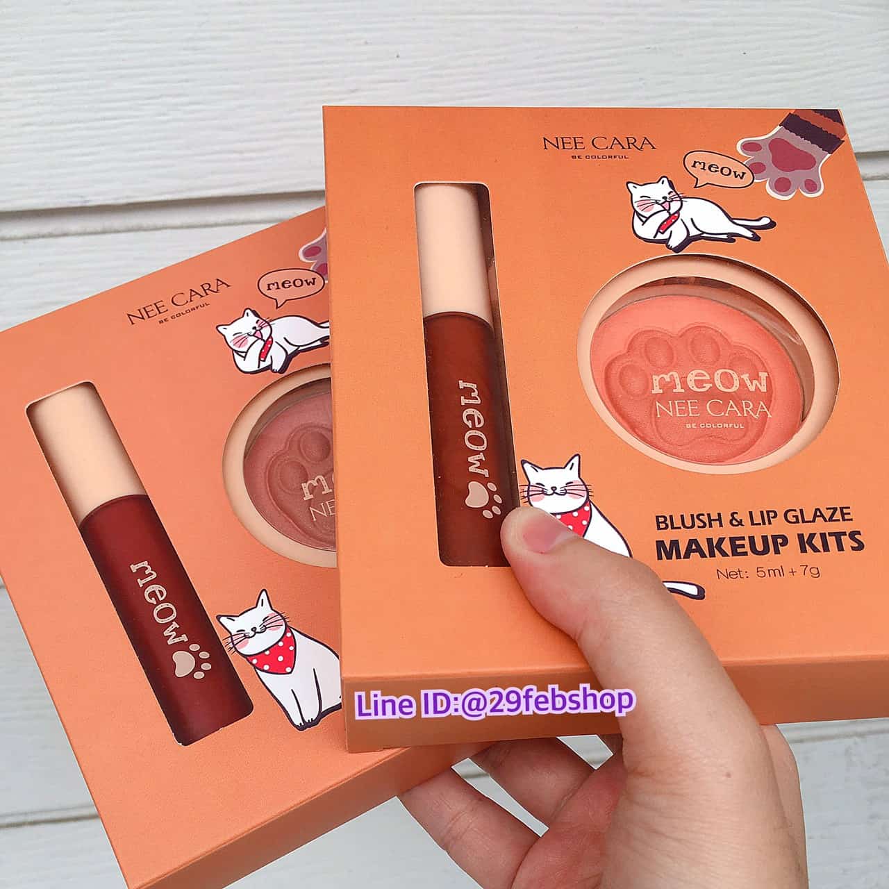 NEE CARA BE COLORFUL BLUSH & LIP GLAZE MAKEUP KITS N317 5ml + 7g
