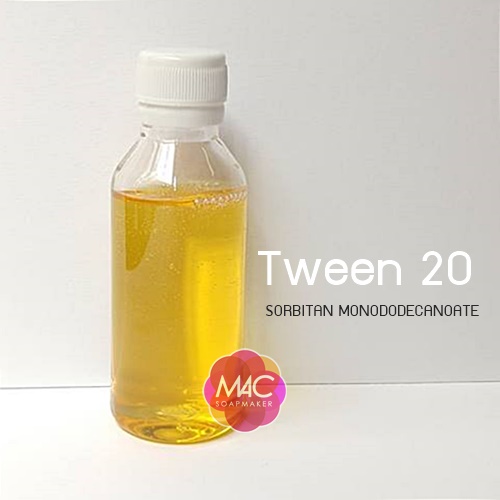 TWEEN 20 / ทวีน 20 / SORBITAN MONODODECANOATE / POLYSORBATE 20 ของเหลวใสสีเหลือง ละลายในน้ำ