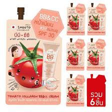 (6 ซอง/กล่อง) Smooto Tomato Collagen BB & CC Cream สมูทโตะ บีบี&ซีซี ครีมมะเขือเทศ 10 กรัม