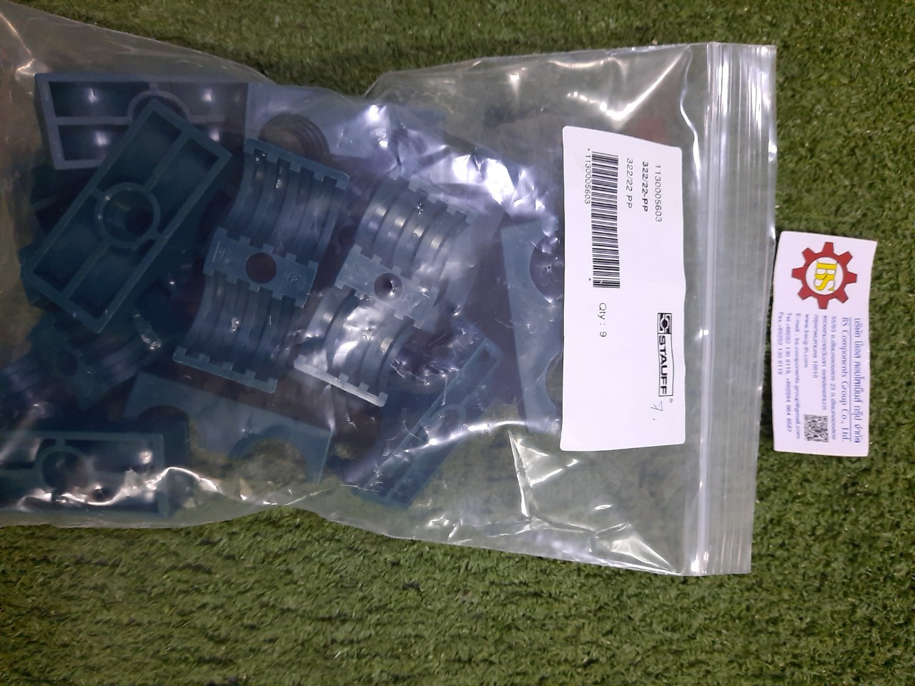 STAUFF : 322/22-PP: Twins Clamp Body PP 22 mm OD