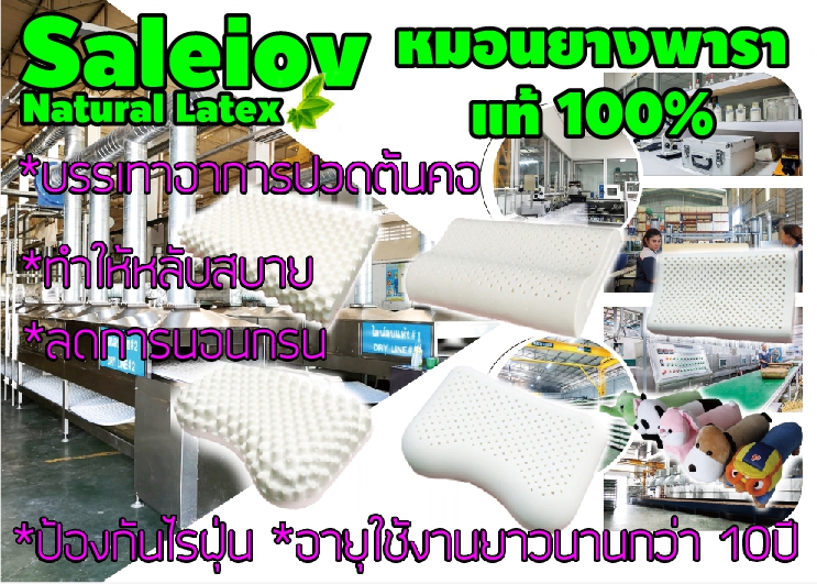 หมอนยางพารา หมอนเพิ่อ สุขภาพ รุ่น BP 56*37*12 cm SKU-01188