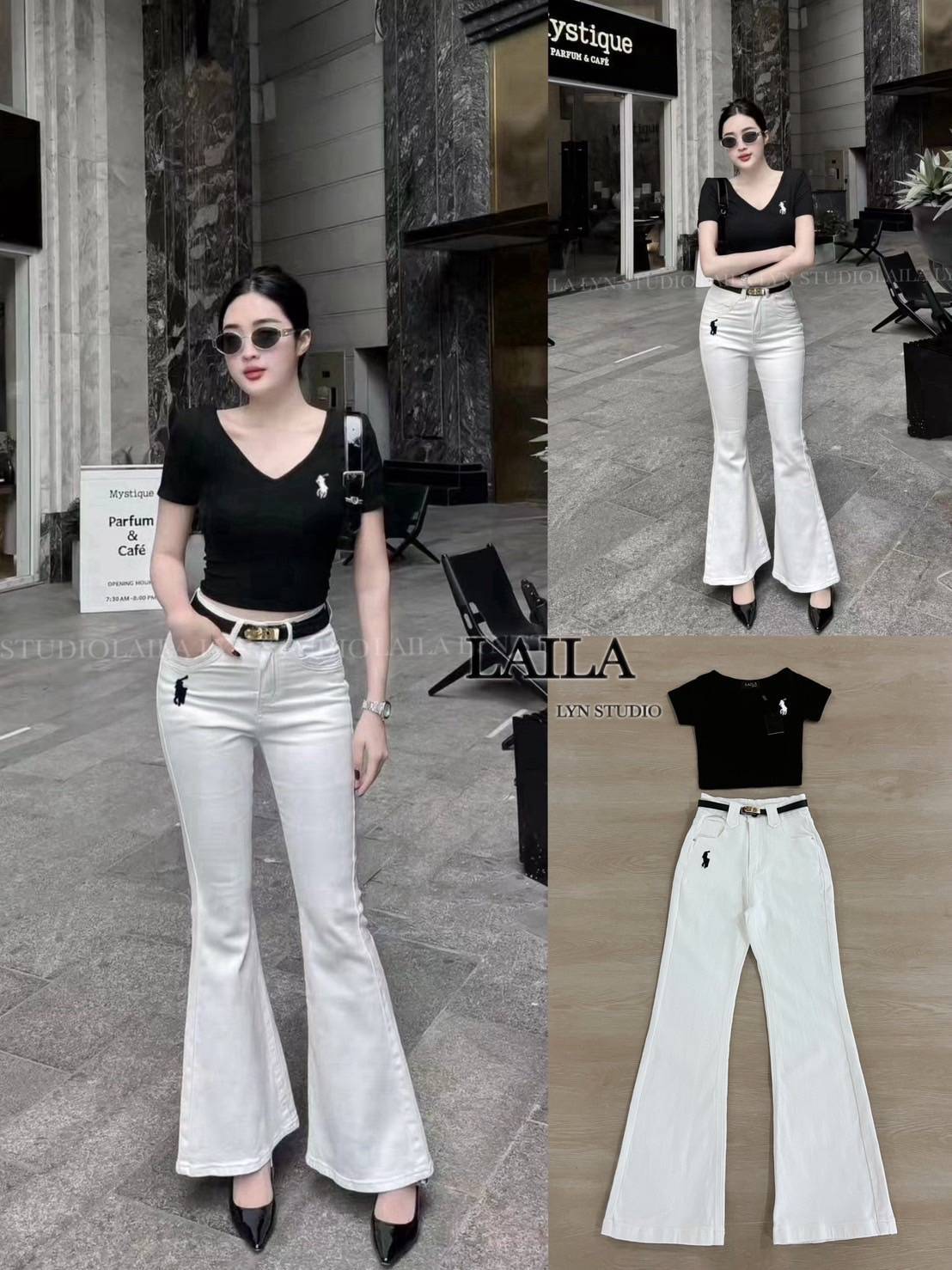 SET บอดี้สูท+กางเกงขายาว+เข็มขัด กางเกงโปโล #ยีนส์โปโล #กางเกงยีนส์ #กางเกงขาม้า #กางเกงยีนส์ขาม้า #กางเกงยีนส์สีขาว #ขาม้าขาว #เสื้อโปโล #เสื้อยืดโปโล #ชุดสวยแพง #ชุดเรียบหรู #ชุดเซ็ตกางเกง #bylaila