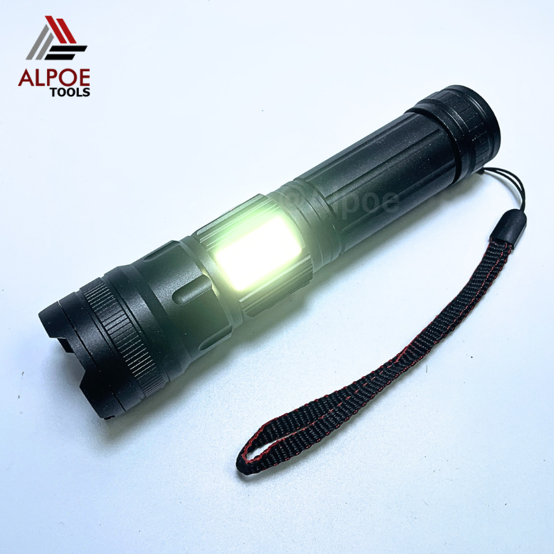 ไฟฉายแรงสูง หลอด T16 พร้อมอุปรกรณ์ชาร์จ มีไฟข้าง รุ่น MAX-6526