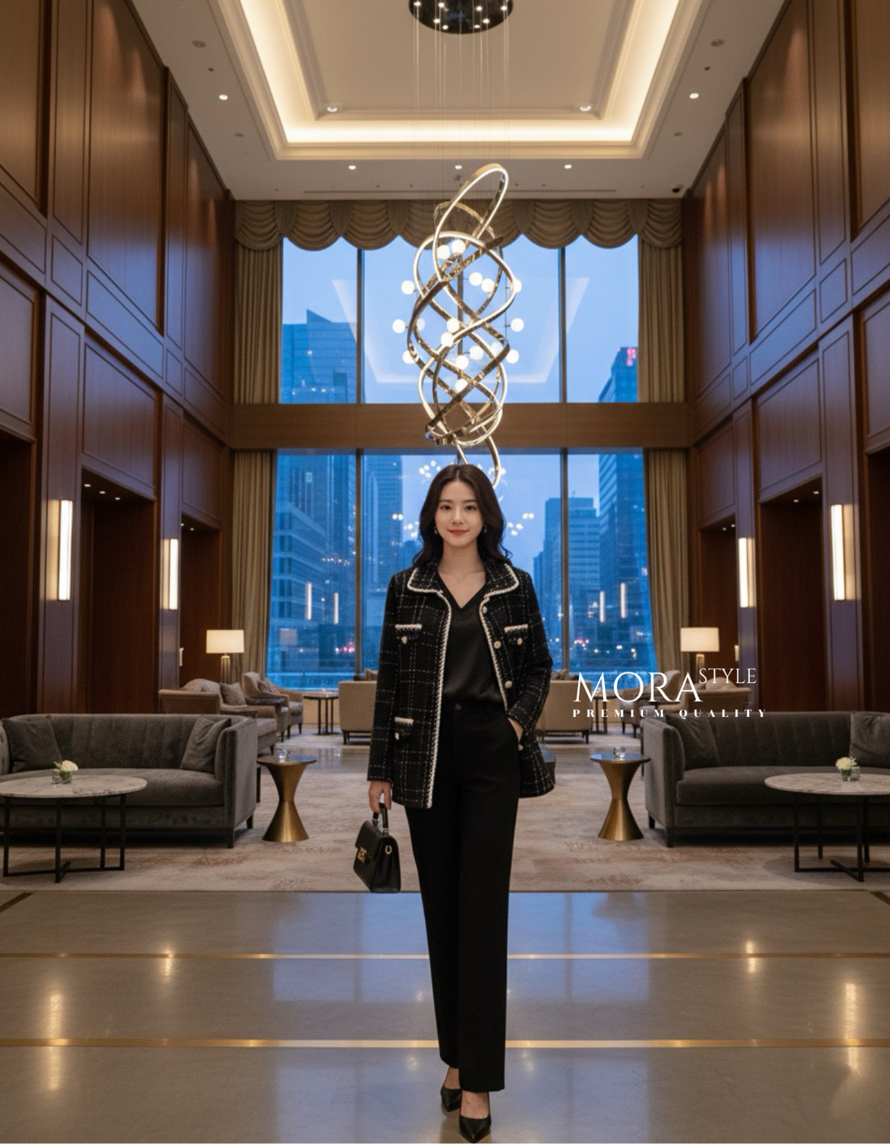 เสื้อคลุมแขนยาวผ้าทวีต ทรงสวยหรูดูแพง ใส่ออกงานได้ เป็นอีกรุ่นที่ติดตู้ไว้ได้ใส่แน่นอนค่ะ