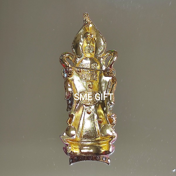 เจ้าแม่กวนอิม ประทับยืน พร้อมกล่องและถุงไหมแก้ว BB012 ชิ้น