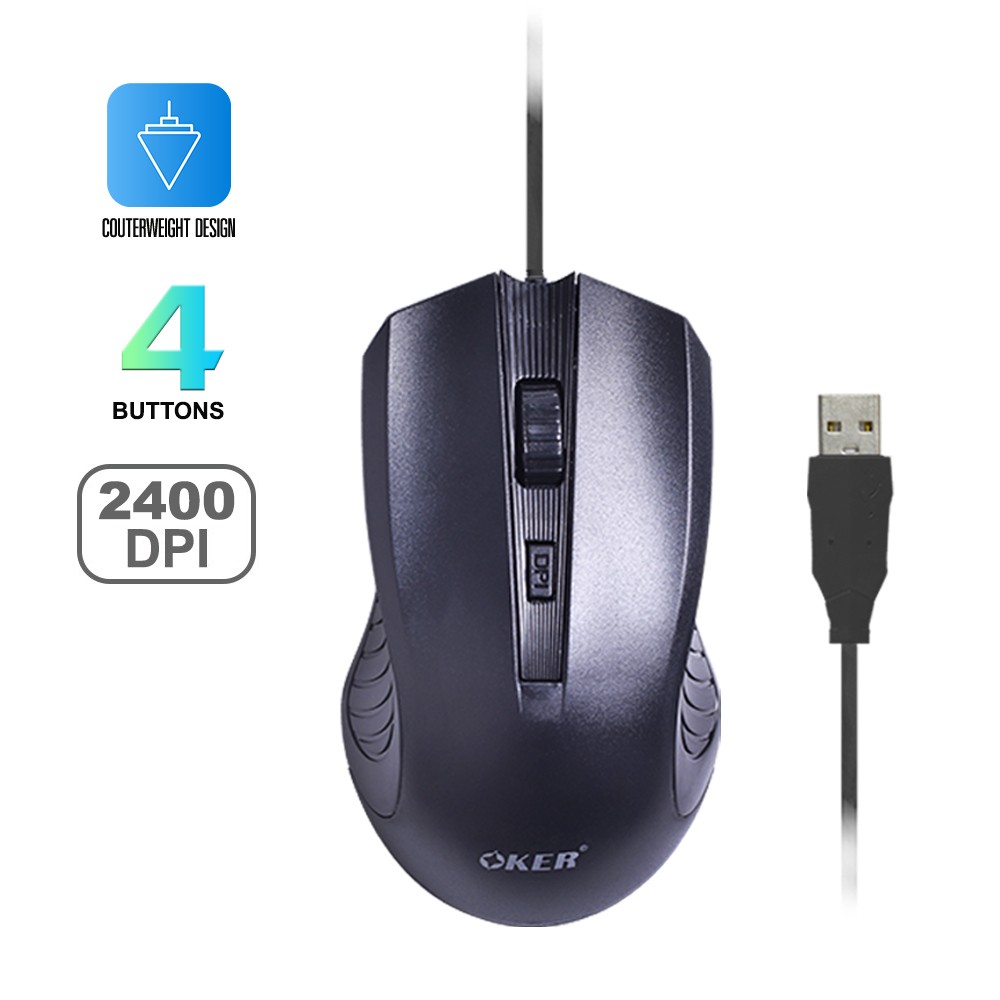 M217 OKER MOUSE USB LED 2400DPI SKU-02943