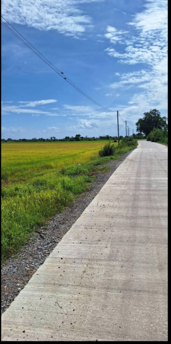 ขายที่ดินติดถนนคอนกรีต บรรยากาศดีใกล้ใกล้ตลาดบางหลวงร.ศ.(122) 5 ไร่ 2งาน 55 ตรว. อ.บางเลน จ.นครปฐม