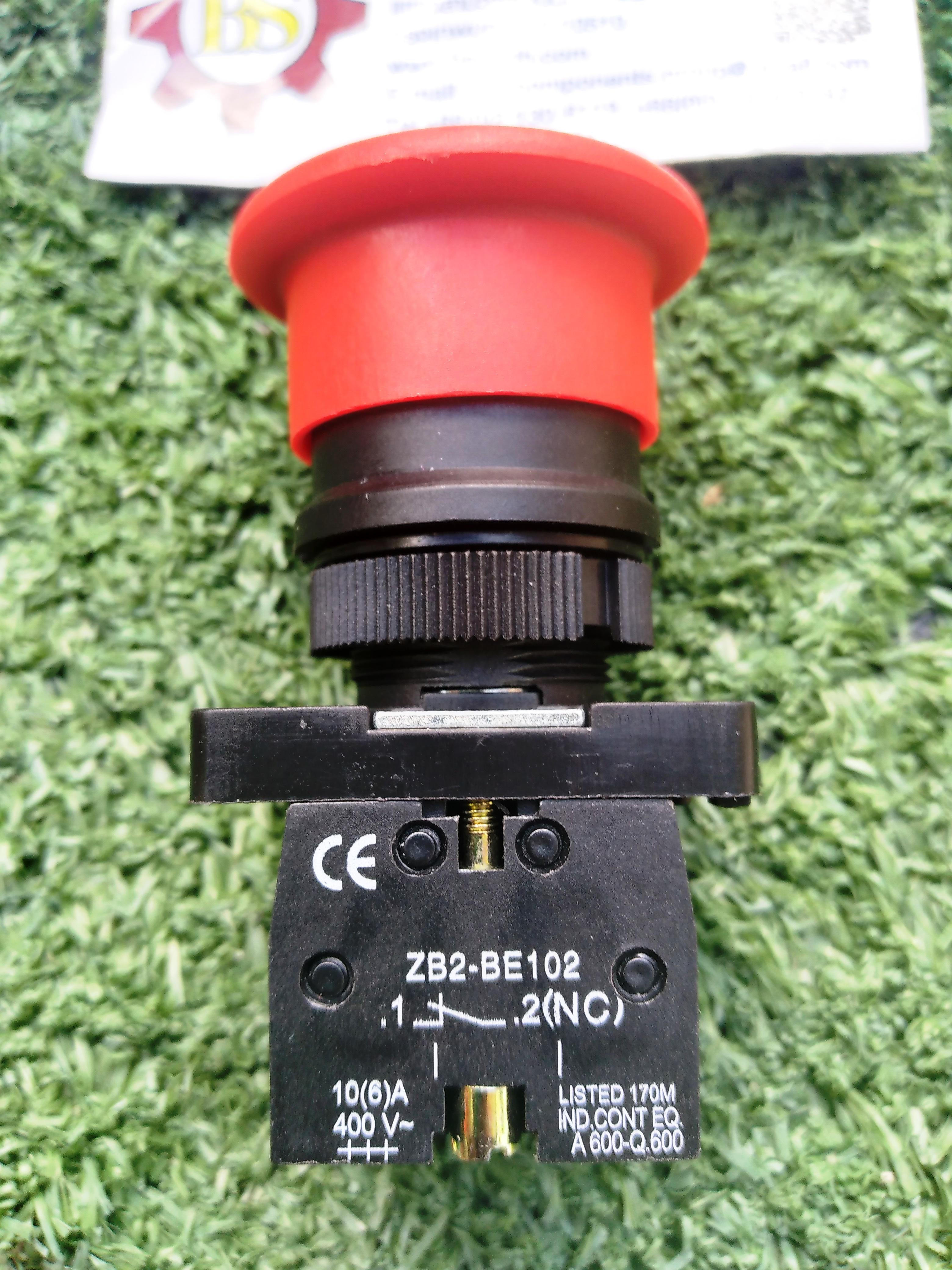Shinohawa : สวิตช์หัวเห็ด 22mm. 1NC R CP762