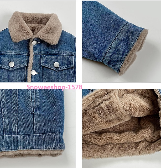 แจ็คเก็ตขนแกะเด็กชาย เด็กผู้หญิง แจ็คเก็ตยีนส์เด็กใส่กันหนาว กันลม กันหิมะได้ บุขนแกะสังเคราะห์หนาใส่แล้วไม่คัน นุ่มนิ่มทั้งตัวใส่ได้ทั้งเด็กผู้หญิงและเด็กผู้ชายไซ 80 ถึง 140
