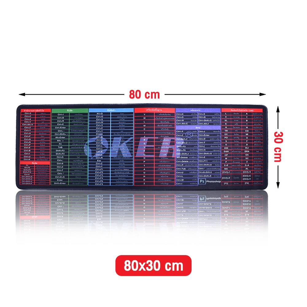 PA-213 OKER MOUSE PAD BIG SIZE พิมพ์ลายคีย์ลัด 78*30cm (EN-THAI) MP-OK-AD-PD213