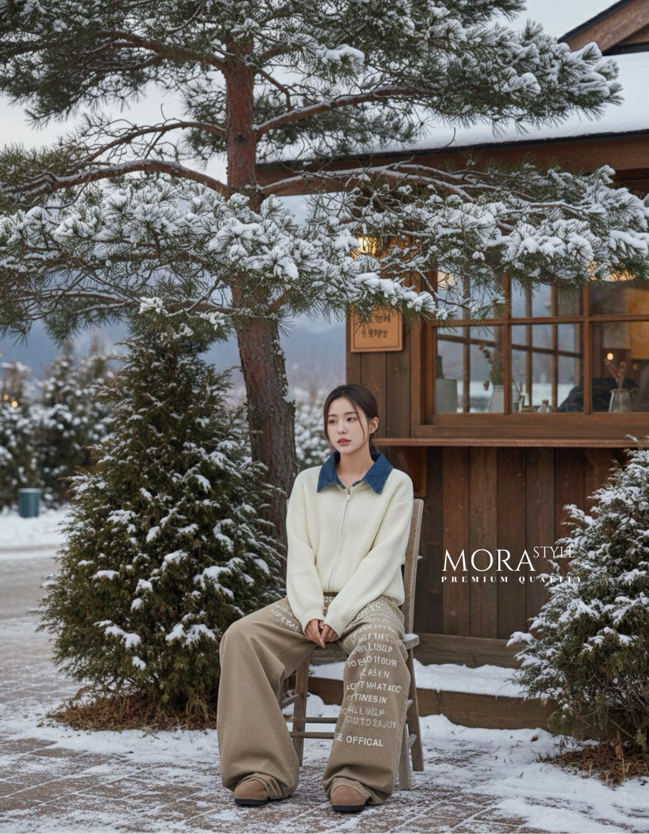 เซ็ต 2 ชิ้น เสื้อไหมพรมแขนยาวคอปกทรงวินเทจ มาพร้อมกับกางเกงยีนส์สีกากี ทรงบาเรล สกรีนตัวหนังสือสีขาว แต่งกระเป๋าหน้าเล็กๆๆ น่ารักๆๆ ผ้าไม่หนา ใส่สบาย เหมาะกับอากาศบ้านเราสุดๆ ใส่แมทเท่มากค่าาา