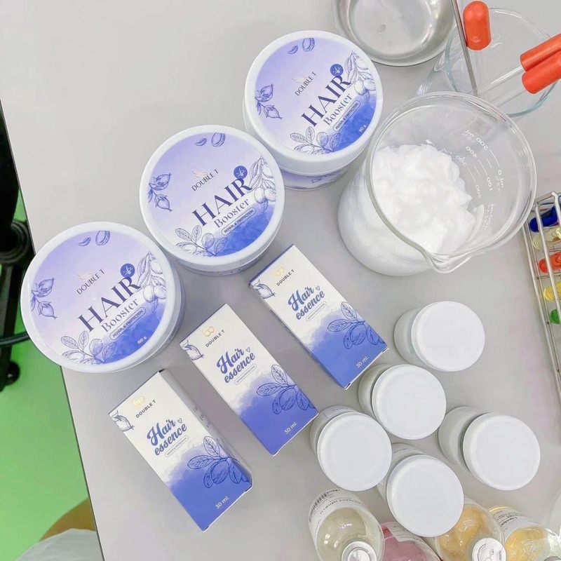 DOUBLE T HAIR ESSENCE แฮร์เอสเซ้นส์ เซรั่มบำรุงผมเร่งผม เอสเซ็นส์ผม / Double T Hair Booster แฮร์บูสเตอร์ .