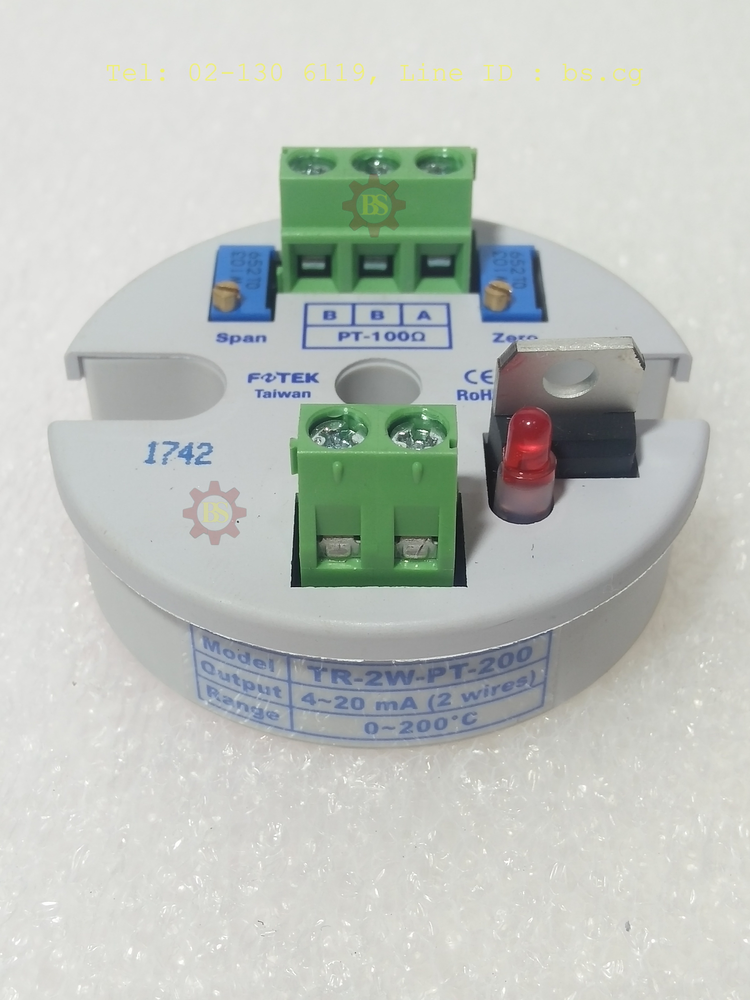 FOTEK : Range:PT-100,0200BC Output: 4-20 mA TR-2W-PT-200