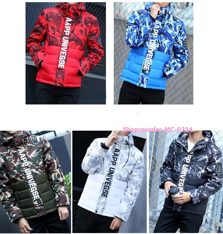 เสื้อกันหนาวบุขนเป็ด ผ้านอกโพลีเอสเตอร์กันน้ำกันลมลุยหิมะ