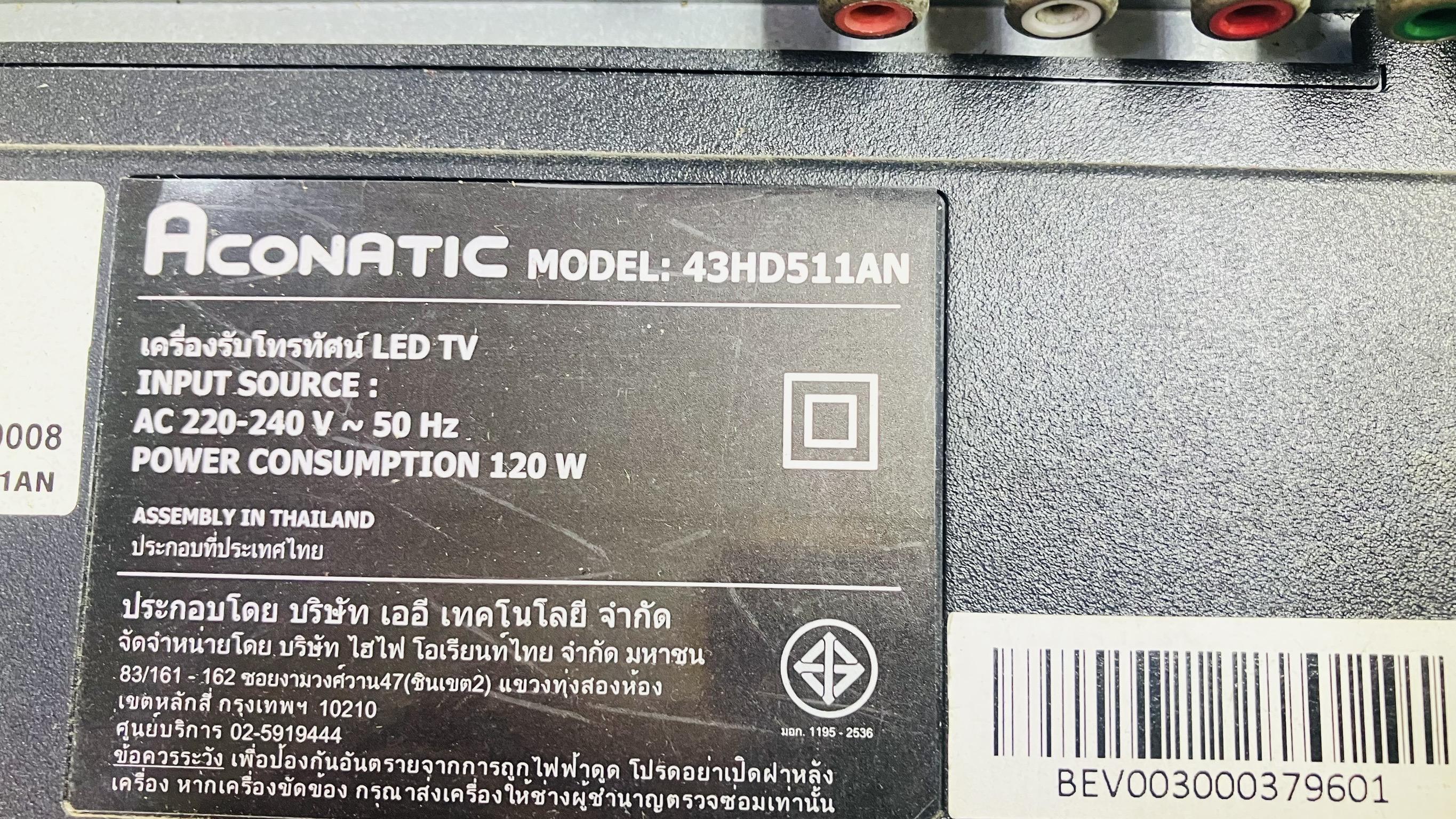 ACONATIC รุ่น 43HD511AN (25Q64) TP.MS3663T.PB715
