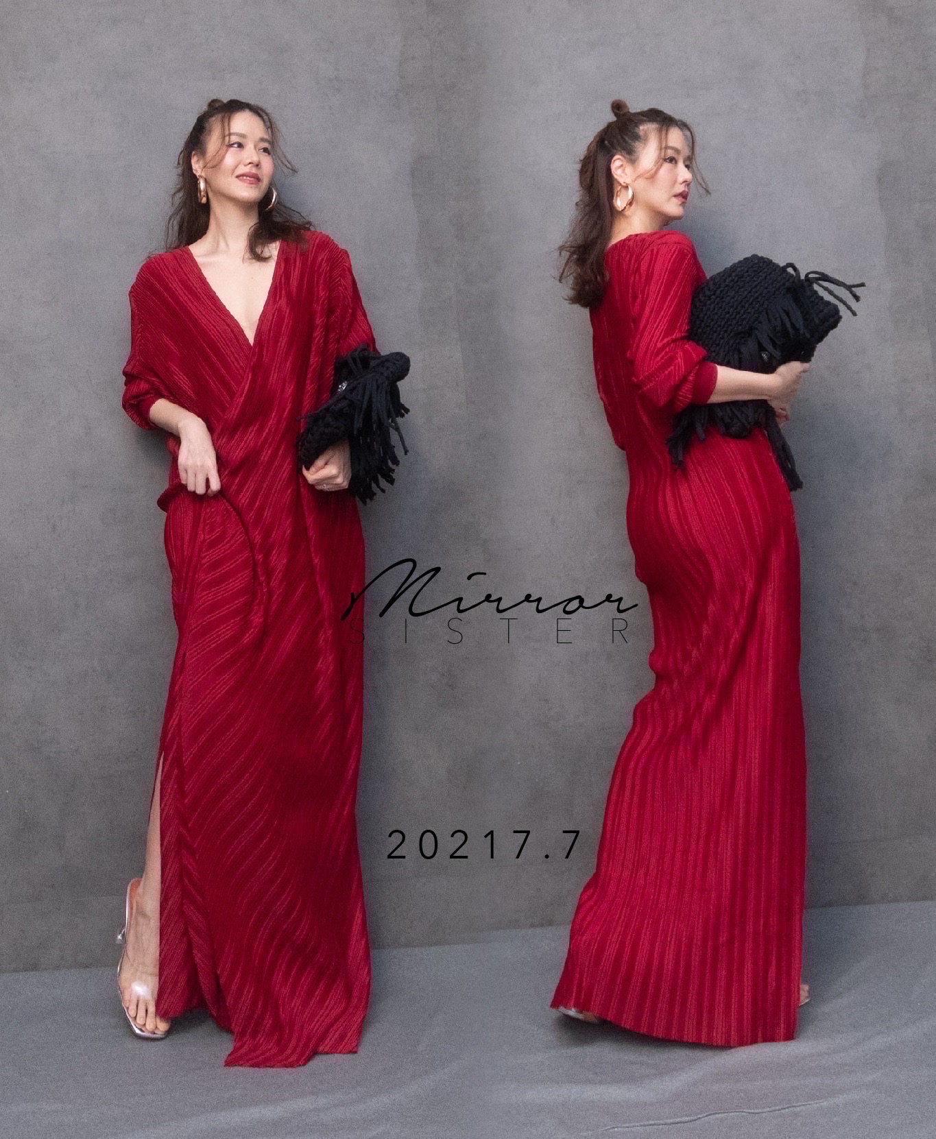 MiRRoRSiSTER’s SoNAR PLeaT DReSS•• แมกซี่เดรสพลีทตัวยาวววว...ดีไซน์สวยหรู ช่วงอกไขว้ทับกันอย่างเก๋ ช่วงตัวปล่อยยาวผ่าด้านข้าง เนื้อผ้าอัดพลีทอย่างดียืดหยุ่นได้เยอะ โทนสีสวย ใส่ออกงานโดดเด่น เฉิดฉายแน่นอน
