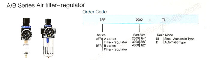 Order Code : AFR2000, BFR2000, BFR3000, BFR4000