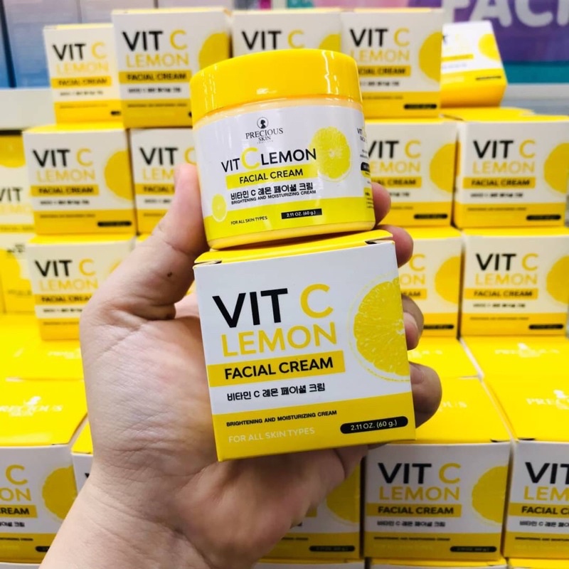 VIT C LEMON FACIAL CREAM 60 g ครีมทาหน้า วิตซีเลมอน ครีมวิตซี ครีมเลมอน