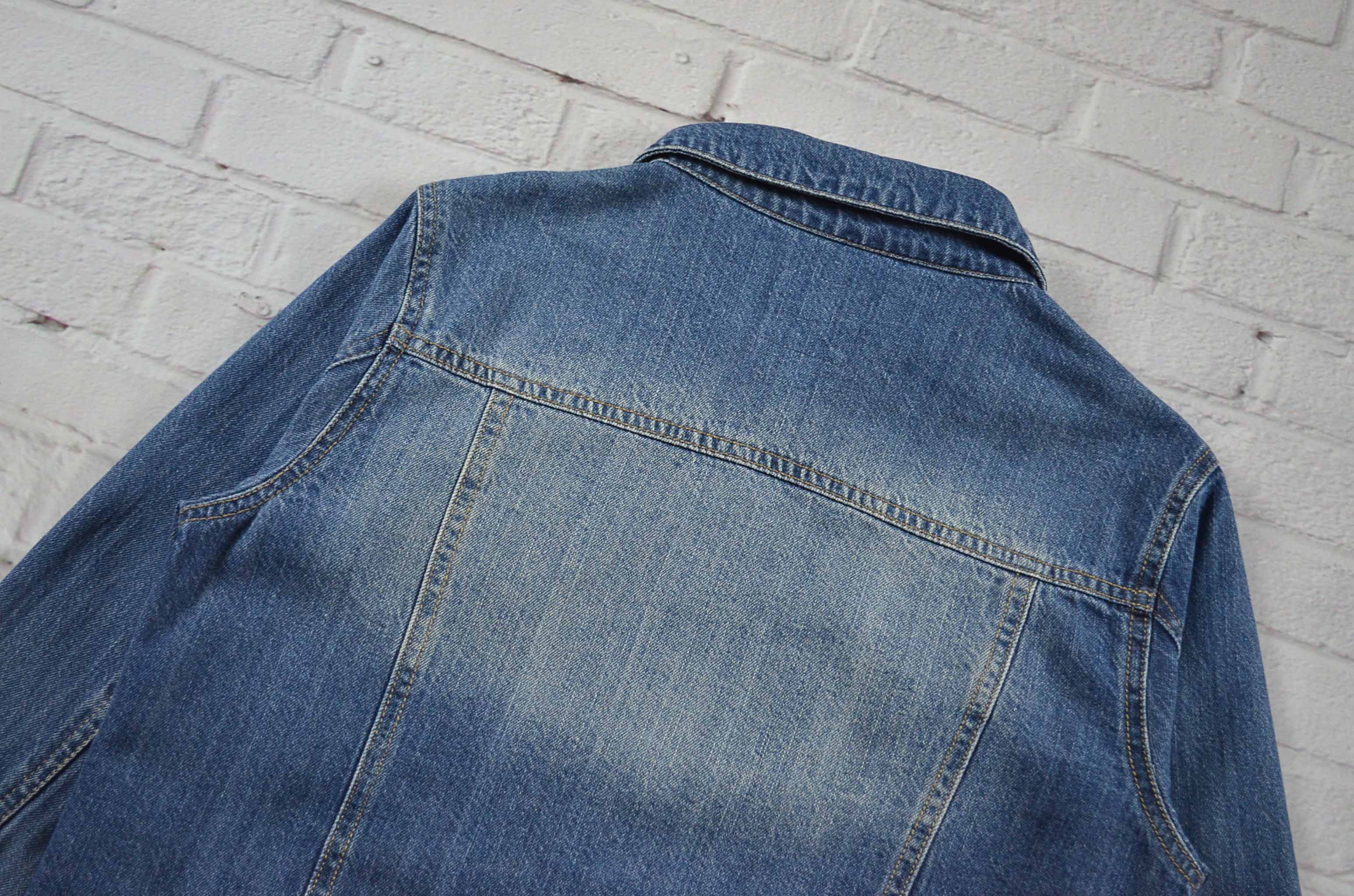 SKY BOMBER อกจริง38' (M) เสื้อแจ็คเก็ตยีนส์ เสื้อยีนส์แขนยาวหญิงชาย ผ้านุ่มใส่สบายไม่แข็ง