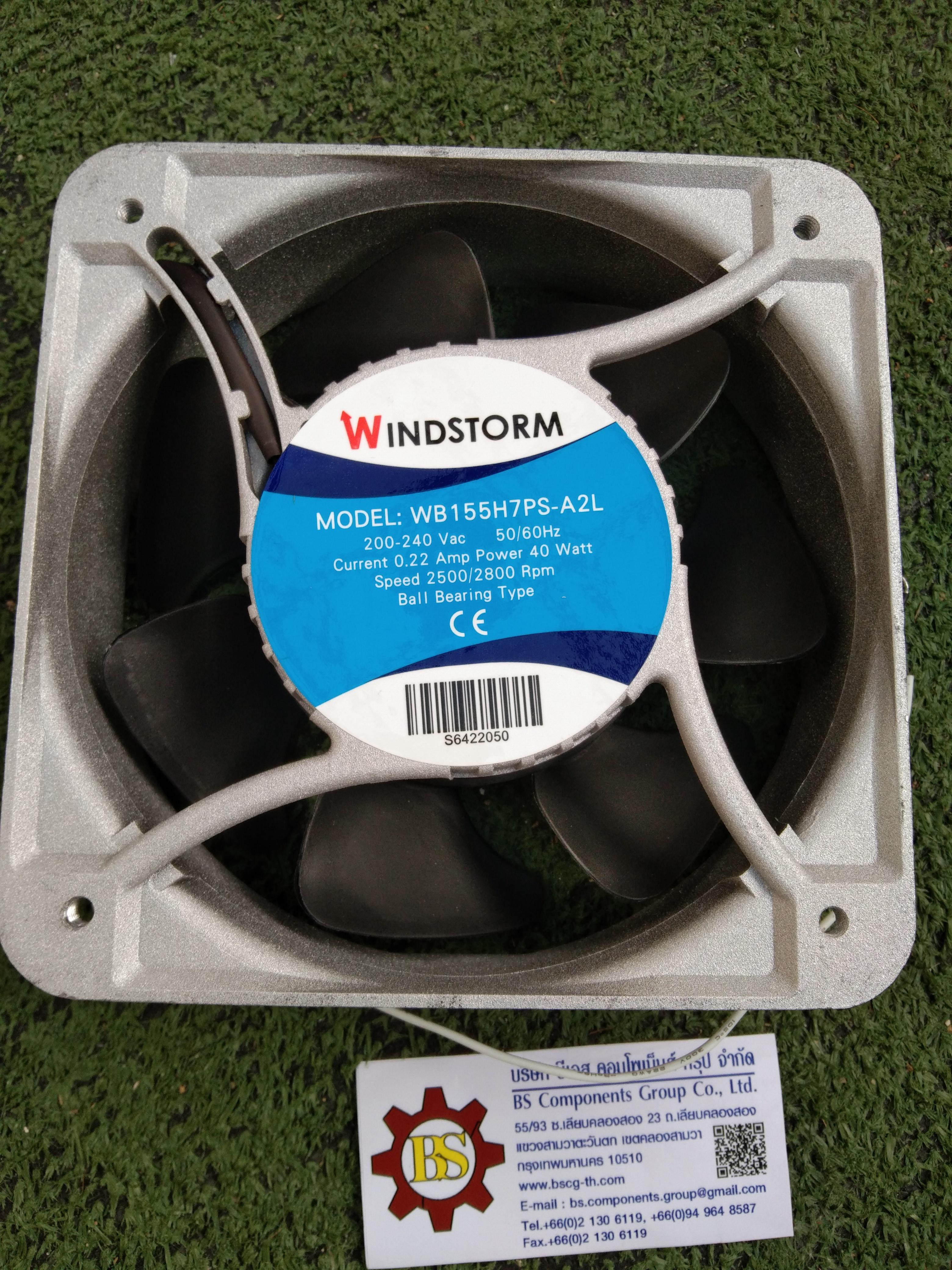 WINDSTORM: พัดลม WB155H7PS-A2LG 6" 200-240Vac (150x150)