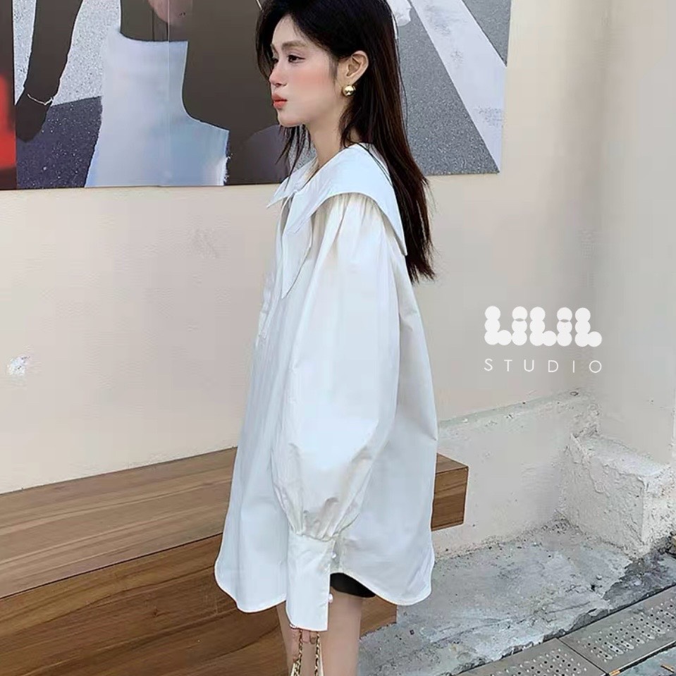 Girly Dress Shrit◾️ เสื้อเชิ้ตตัวยาว ปกสวยผ้าเกรดพรีเมียม ซิปหน้า โซคิ้วมากค่ะ