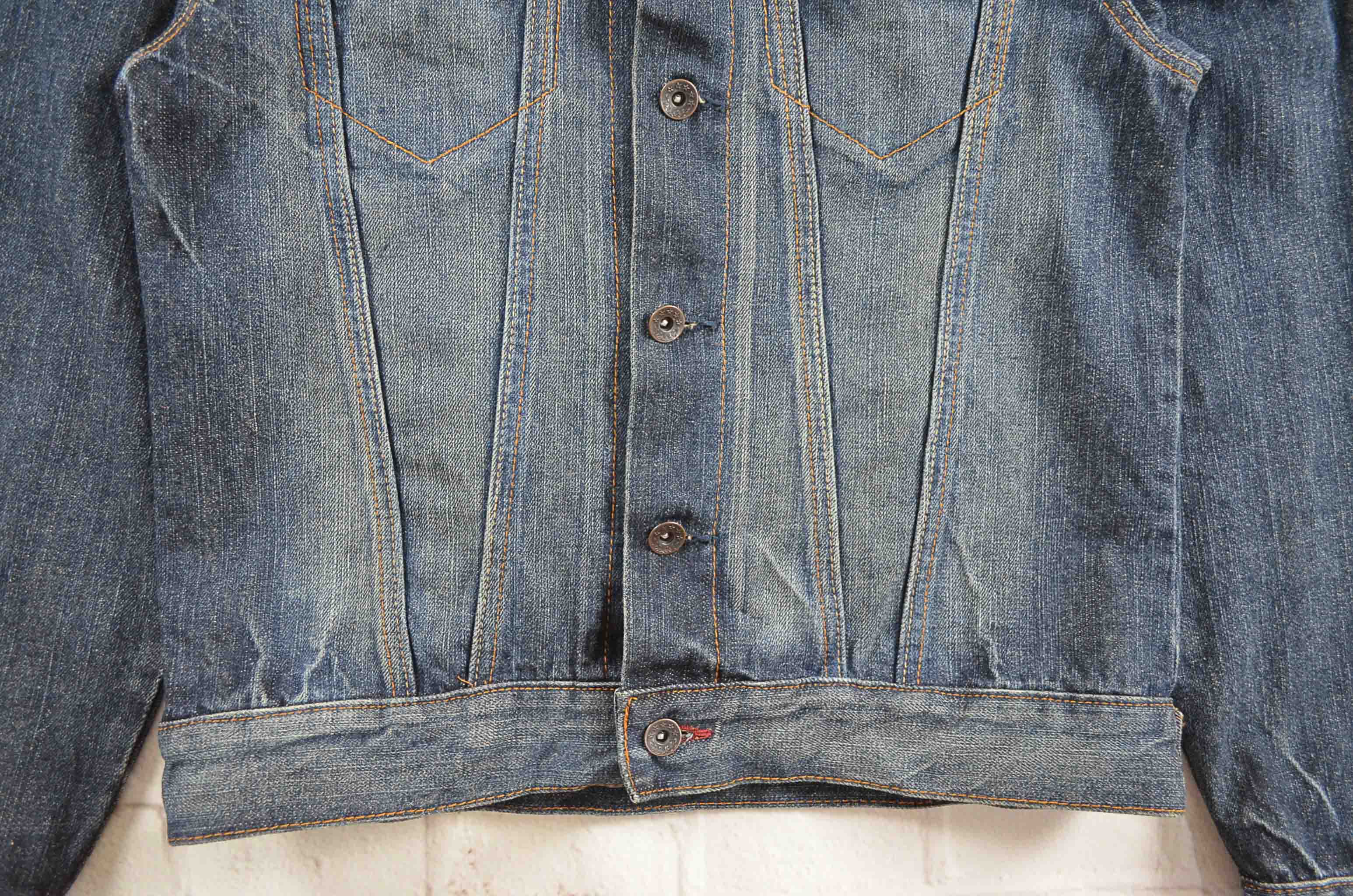 JEANS อกจริง37' (M) เสื้อแจ็คเก็ตยีนส์ เสื้อยีนส์แขนยาวหญิงชาย สีเข้ม ผ้านุ่มใส่สบายใส่คลุมกันแดด