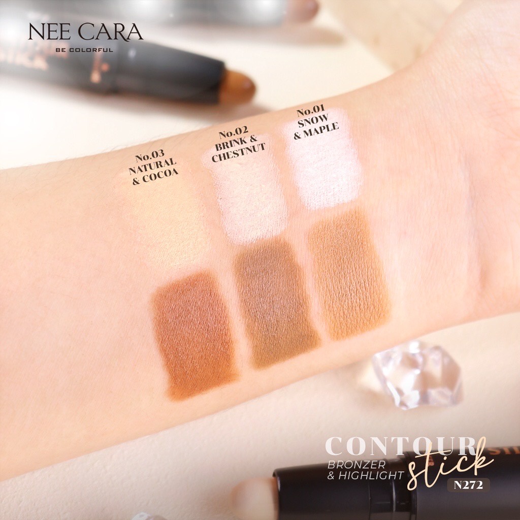 NEE CARA CONTOUR STICK N272 นีคาร่า คอนทัวร์ สติก (กรอบหน้าชัด)