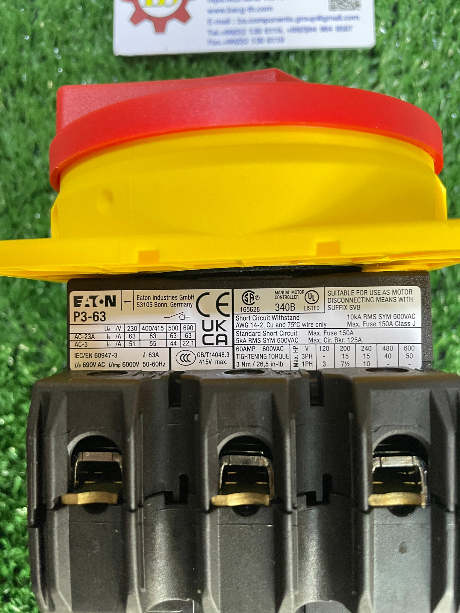 EATON : Main switch panel P3-63/EA/SVB 3P 63A