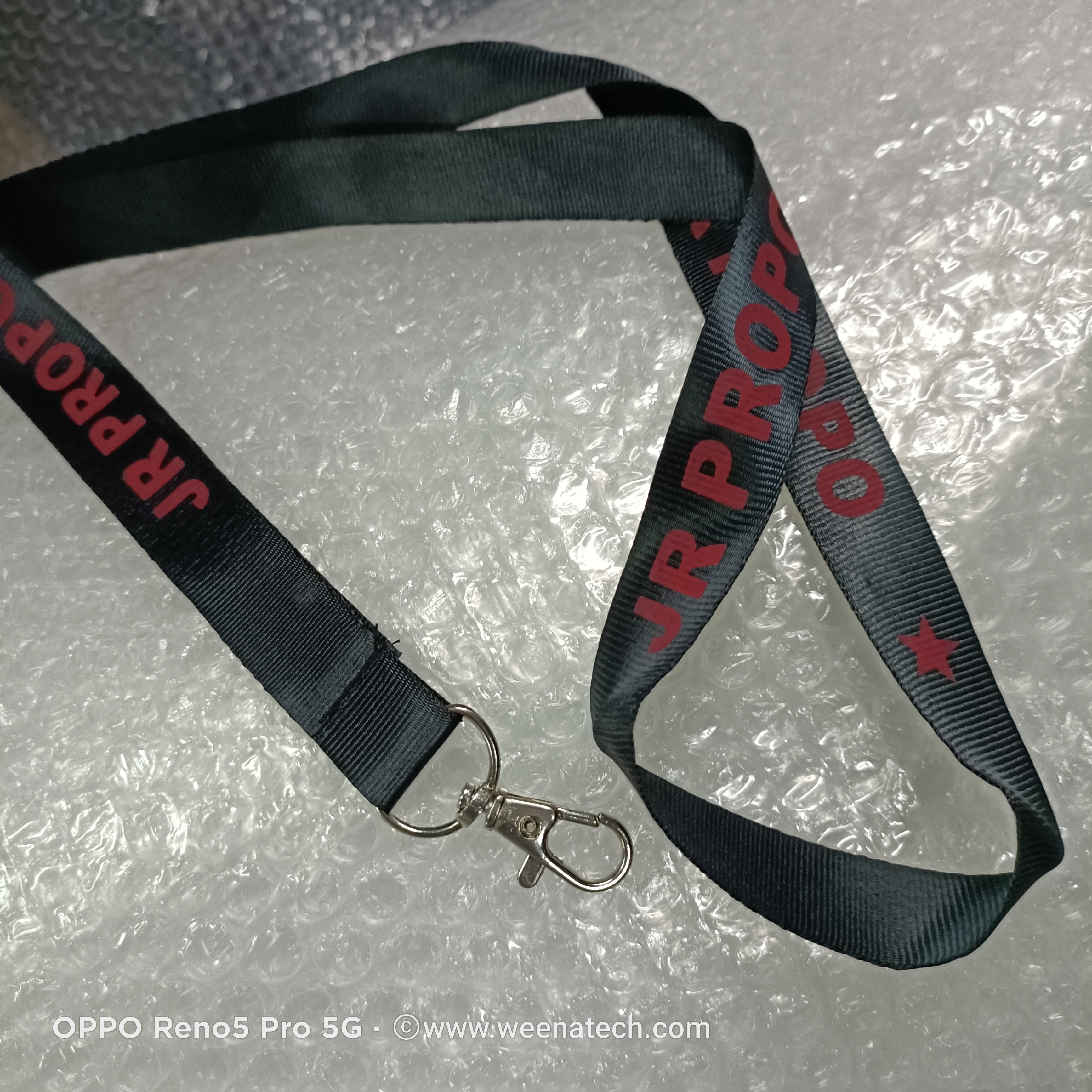 สายคล้องคอ JR power pro สีดำปรับระดับไม่ได้